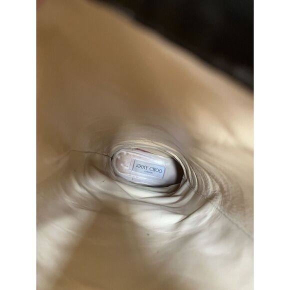 Jimmy Choo Chocolate Brown Patent Leather Riding Boots Gold Buckle Low Heel 38.5 - Picture 13 of 14